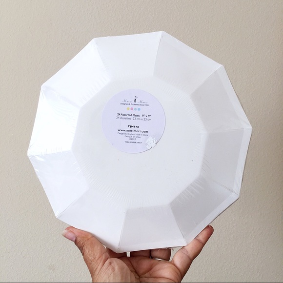 Meri Meri 24 piece Assorted Multi Color Plates - Picture 2 of 2